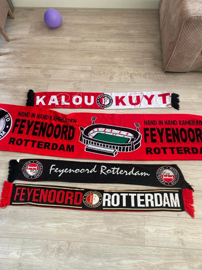 Feyenoord Sjaals Collectie - Diverse Modellen, Ophalen of Verzenden, Gebruikt, Feyenoord, Vaantje of Sjaal