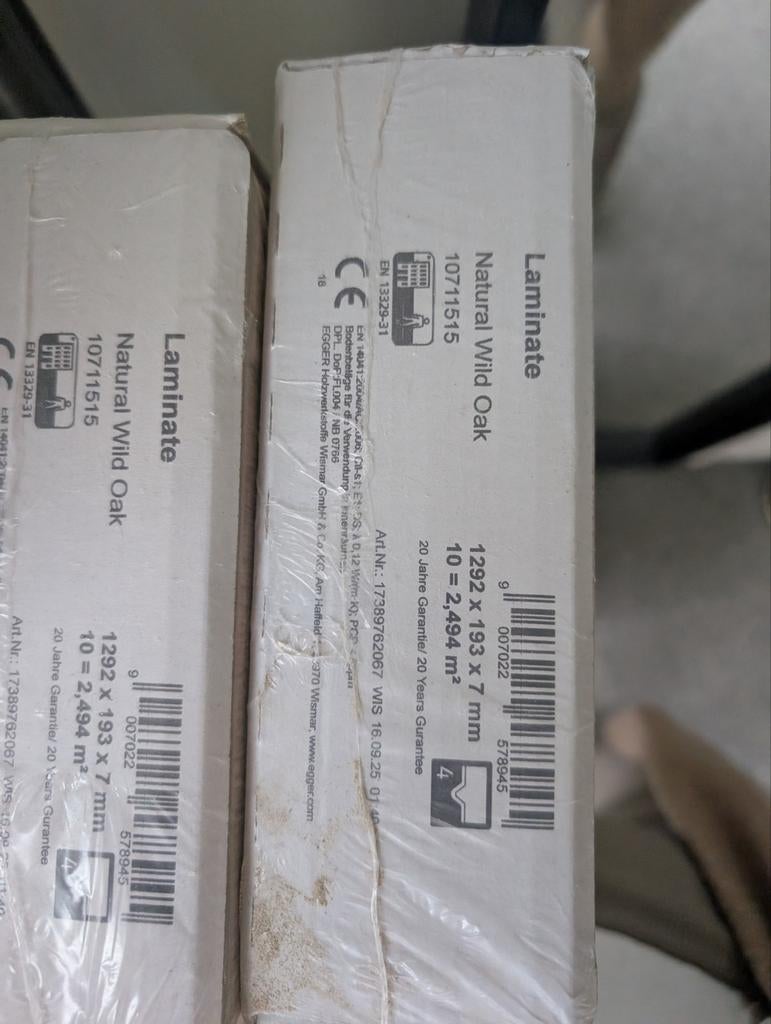 Laminaat Natural Wild Oak (3pakken) ongeveer 7,5m2, Ophalen, Nieuw, Minder dan 10 m², Bruin