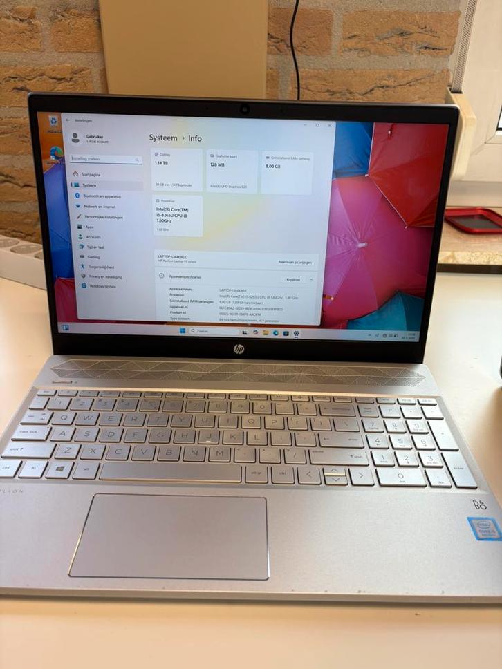 HP laptop - 15 inch - Intel Core i5-8265U - 16GB RAM- 1.14TB, Computers en Software, Windows Laptops, Refurbished, 15 inch, SSD