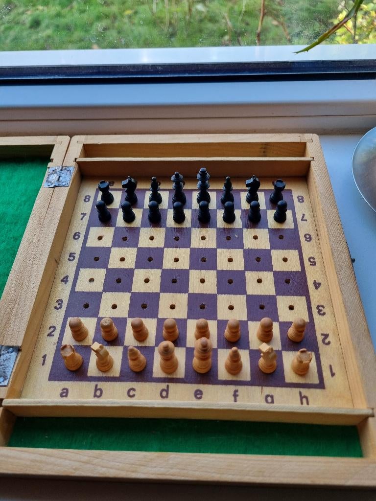 Vintage schaakspel, Hobby en Vrije tijd, Gezelschapsspellen | Bordspellen, Ophalen of Verzenden, Gebruikt