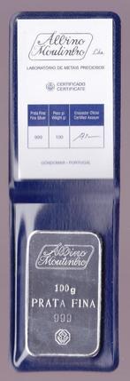 100 gram zilver "Albino Moutinho" in orig. verpakking, Ophalen of Verzenden, Zilver