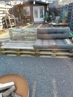 Tuinset van pellets met kussens voor elke bank, Ophalen, Bank