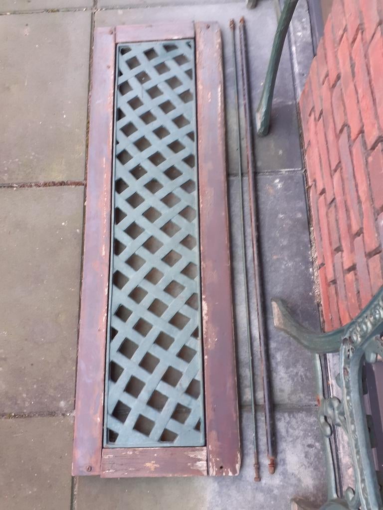Vintage gietijzeren tuinbank - delen., Tuin en Terras, Ophalen, Gebruikt