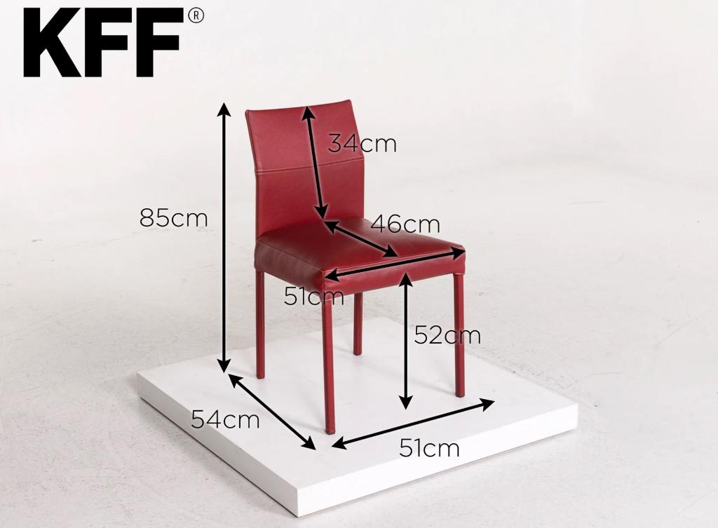 KFF design eetkamer stoelen MOET ZSM WEG, Ophalen, Gebruikt, Leer, Vier