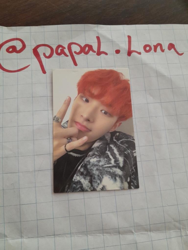Ateez Mingi MMT photocard action to answer, Ophalen of Verzenden, Zo goed als nieuw, Foto of Kaart