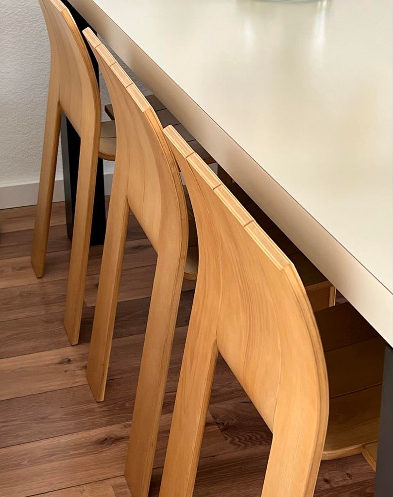 Set van 6 Castelijn Strip stoelen – Gijs Bakker – design, Gebruikt, Overige kleuren, Ophalen of Verzenden, Vijf, Zes of meer stoelen