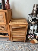 Houten wasmand met uitneembare zak, Ophalen, Zo goed als nieuw, Bruin