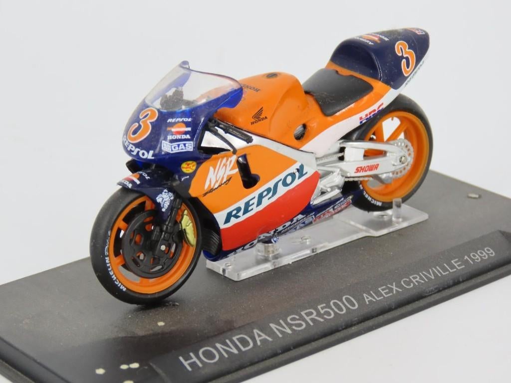 59897: Honda NSR 500 - Alex Criville - 1999 - Atlas 1:24, Gebruikt, Ophalen of Verzenden, Motor, Bachsatztstr. 54 D 72131 Ofterdingen, Germany