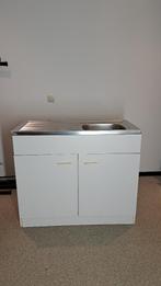 Keukenblok wit (Gebruikt), Huis en Inrichting, Ophalen, Gebruikt, Wit, 50 tot 100 cm