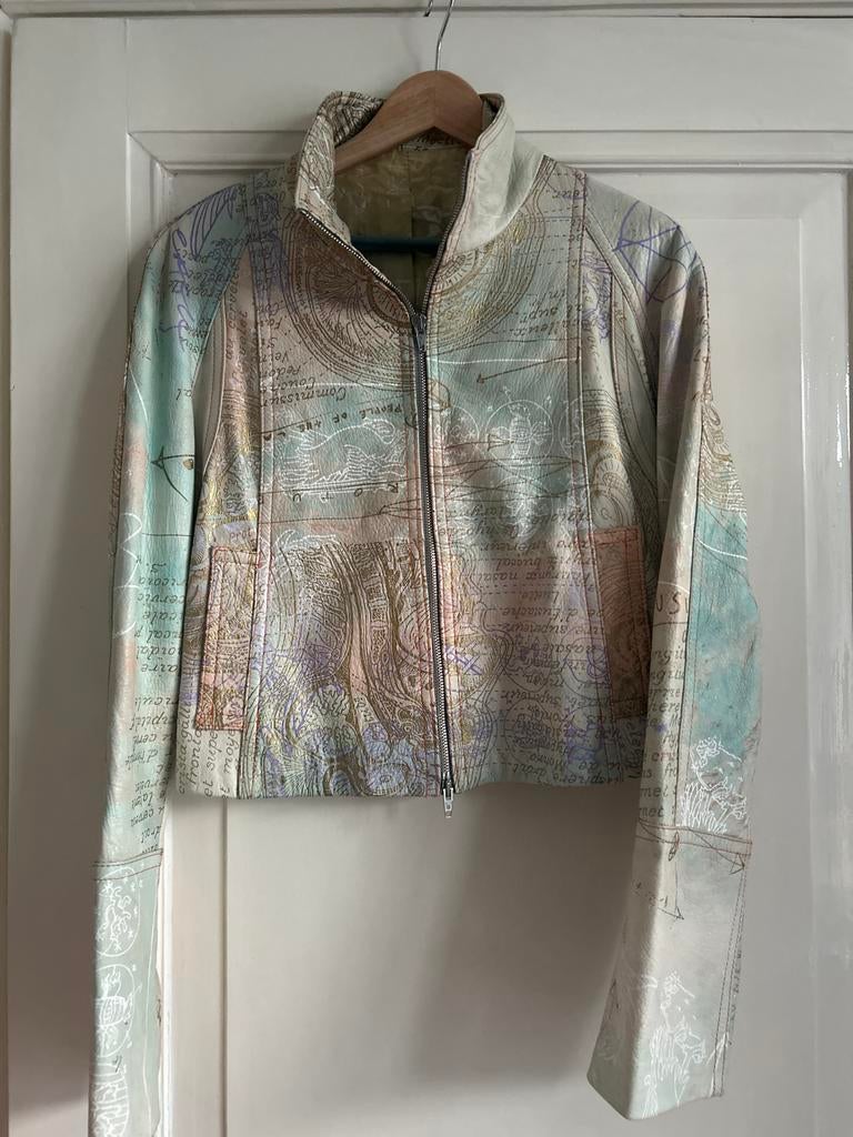 People of the Labyrinth leren jasje in pastelkleuren, maat 3, Ophalen of Verzenden, Zo goed als nieuw, Maat 36 (S), Overige kleuren