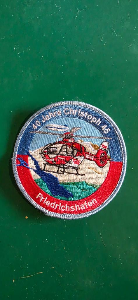 Duitse traumahelikopter Christoph 45 patch, Ophalen of Verzenden, Overige soorten, Duitsland, Embleem of Badge