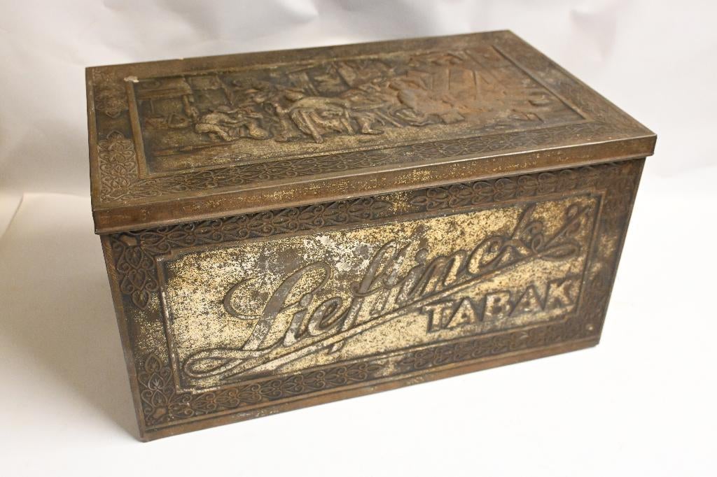 groot winkelblik lieftinck tabak, Ophalen of Verzenden, Gebruikt, Tabaksdoos of Verpakking