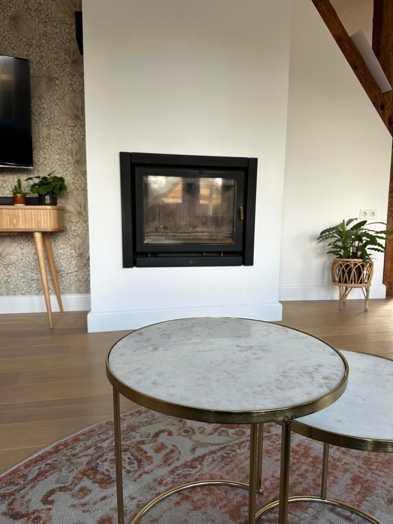 Barbas Unilux 75 inbouwkachel inbouw houtkachel, Ophalen, Gebruikt, Houtkachel, Inbouw