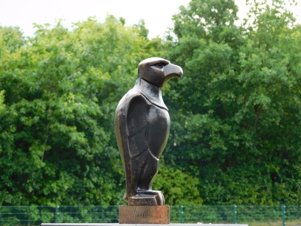 Adelaar op houten voet - antiek ijzer, Ophalen of Verzenden