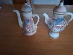 Miniatuur Theepotjes met Landschapsschildering, Antiek en Kunst, Ophalen of Verzenden