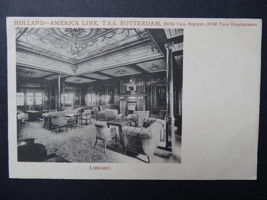 Rotterdam 4 (1908-1940) / Library / Holland Amerika Lijn, Verzamelen, Ophalen of Verzenden, Zo goed als nieuw, Motorboot, Kaart, Foto of Prent