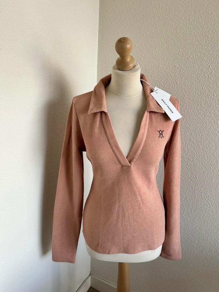 Daily Paper maat L polo top shirt oud roze NIEUW 3167, Maat 42/44 (L), Ophalen of Verzenden, Lange mouw, Daily Paper
