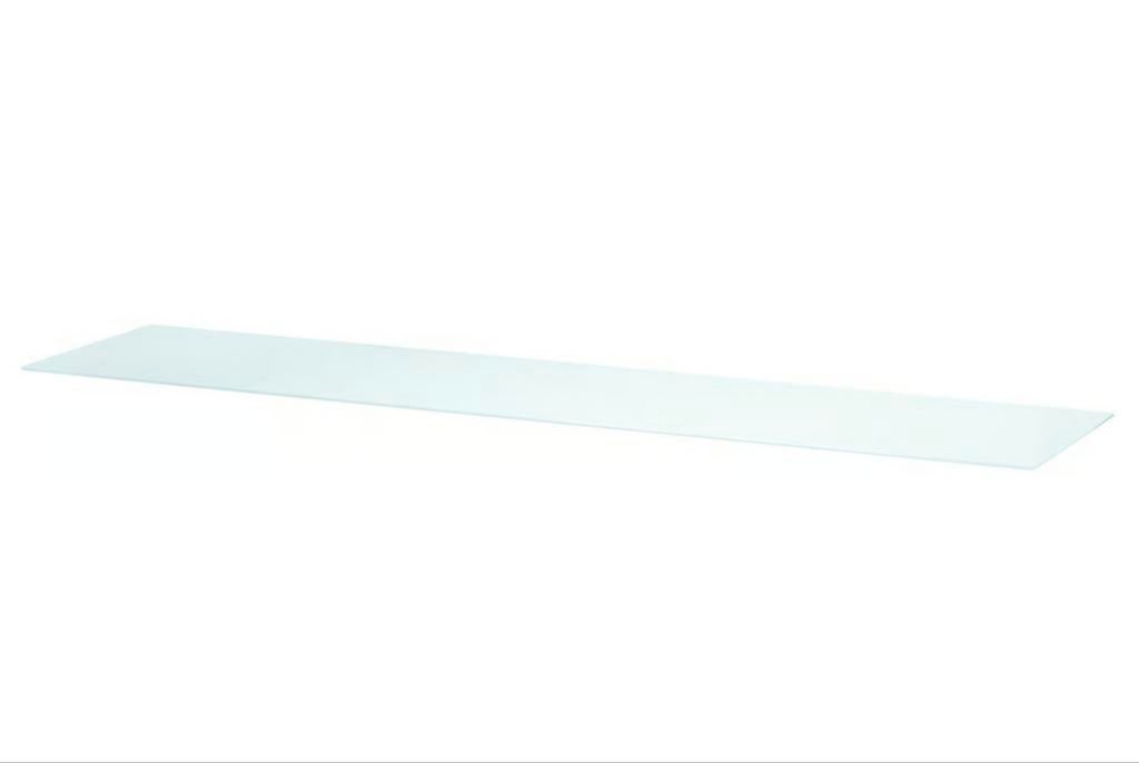 Witte Besta Glasplaat 180x40cm, Ophalen, 150 tot 200 cm, Modern, 25 tot 50 cm