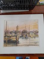Schilderij:  gesigneerd Ad.M. oudes. Aquarel, Ophalen of Verzenden