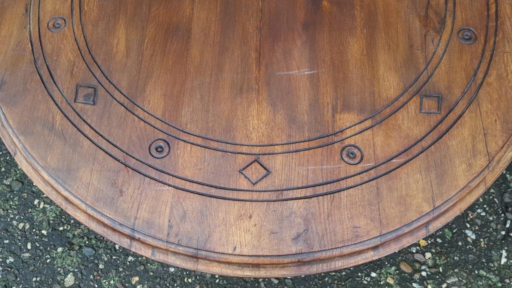 ANTIQUE noten salontafel, Ophalen