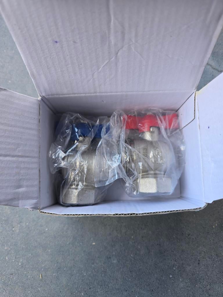 Henco Afsluitkraan Set haaks. Vloerverwarming., Ophalen of Verzenden, Nieuw, Overige materialen, Overige typen