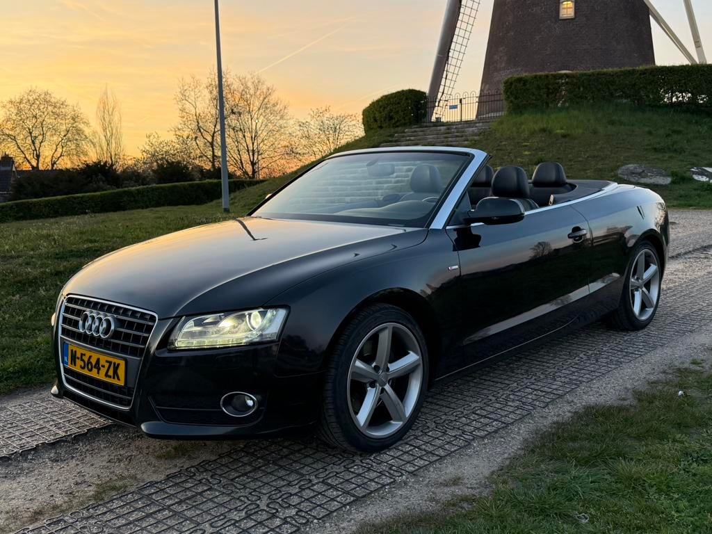 Audi A5 Cabrio 2.0 Tfsi 2x S-line 211 PK Nieuwe Distributie!, Voorwielaandrijving, Euro 5, Zwart, 4 cilinders