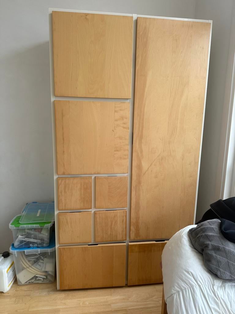 Eenpersoons bed en kast, Huis en Inrichting, Kasten | Kledingkasten, Ophalen, 50 tot 100 cm, Zo goed als nieuw, Minder dan 100 cm