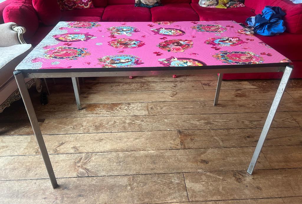 Gratis eettafel, Huis en Inrichting, Ophalen, Gebruikt, Vier personen, Rechthoekig
