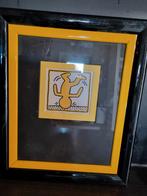 Keith Haring Pop Art Print in Lijst - Geel/Zwart, Ophalen of Verzenden