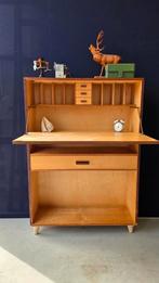 Vintage Secretaire / Bureau H120 B83 D27, klep kastje, Gebruikt, Ophalen of Verzenden, Onbekend, Onbekend
