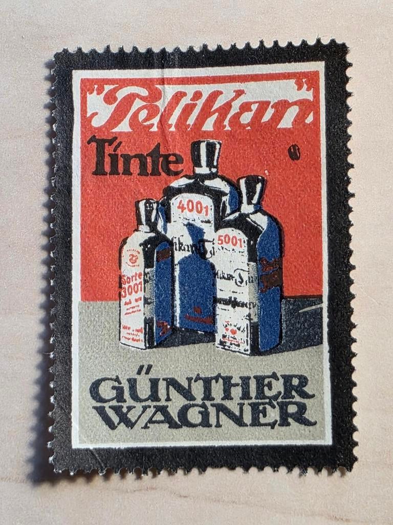 017) ORIGINELE SLUITZEGEL PELIKAN GÜNTHER WAGNER, Ophalen of Verzenden, Overige thema's