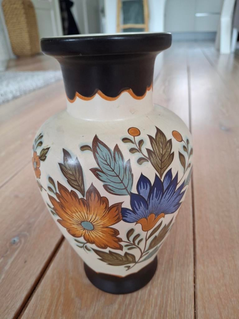 Vaas, Gouda Plateel Holland Handwerk, 437. Onbeschadigd., Antiek en Kunst, Ophalen