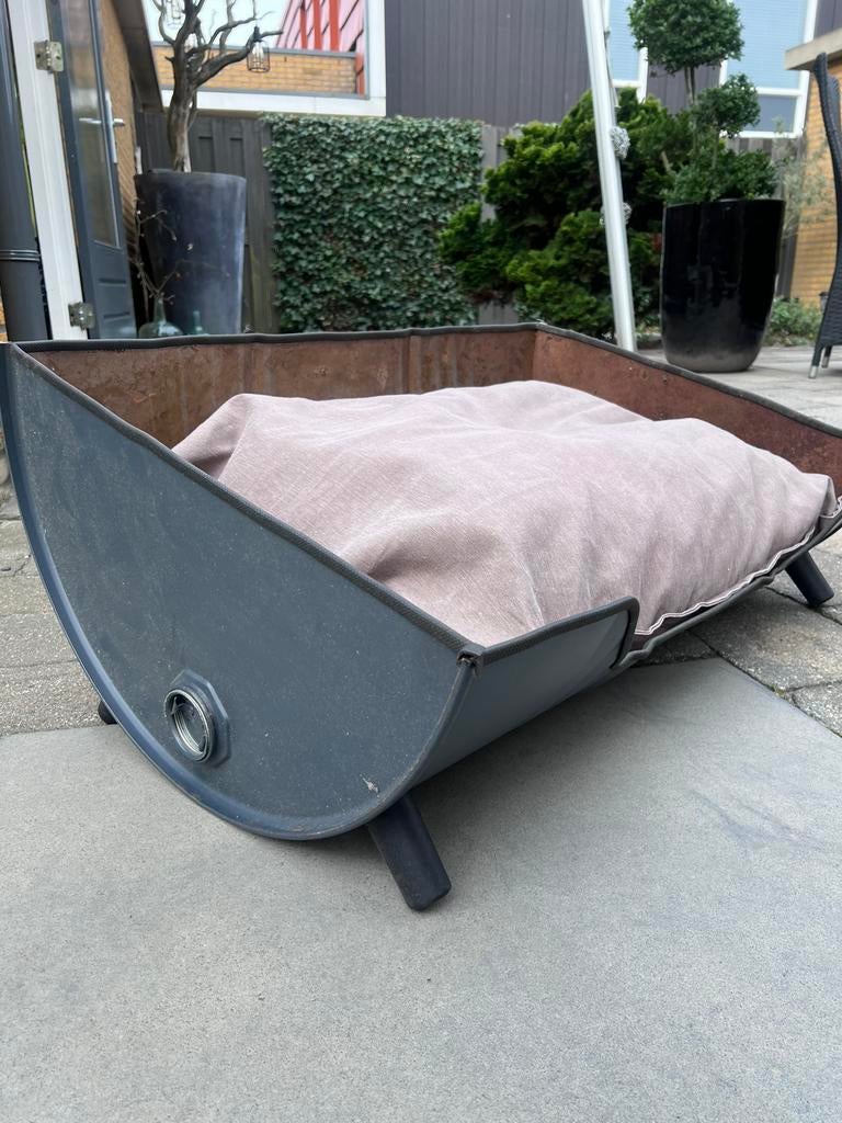 Hondenmand olievat, Ophalen, Gebruikt