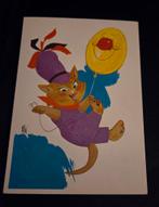 Poes met hoge hoed hangt aan ballon - Will Berg, Verzenden, Ongelopen, Kinderen