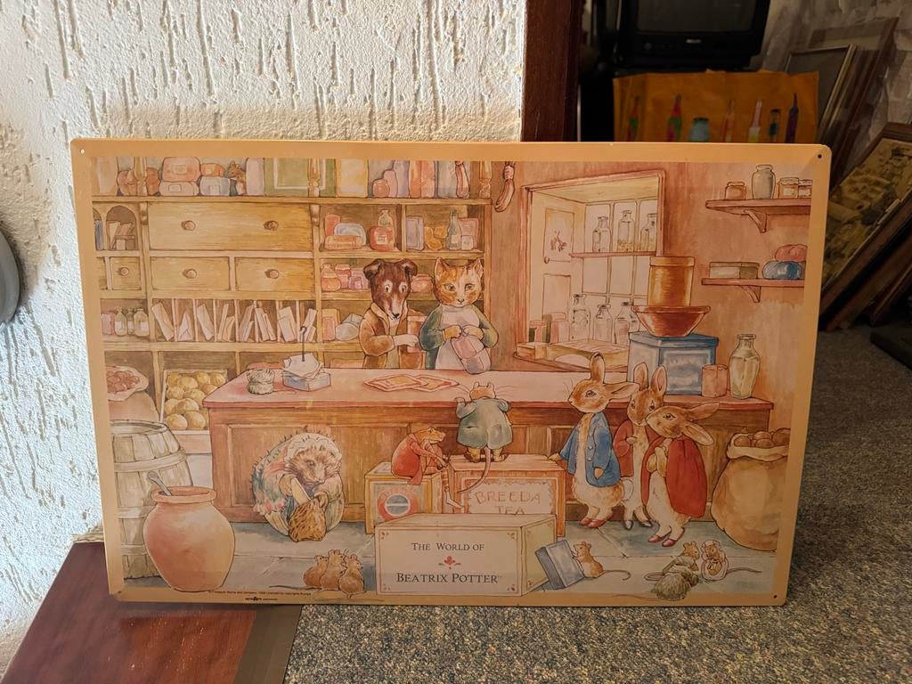 Peter Rabbit metalen poster - The World of Beatrix Potter, Ophalen, Zo goed als nieuw