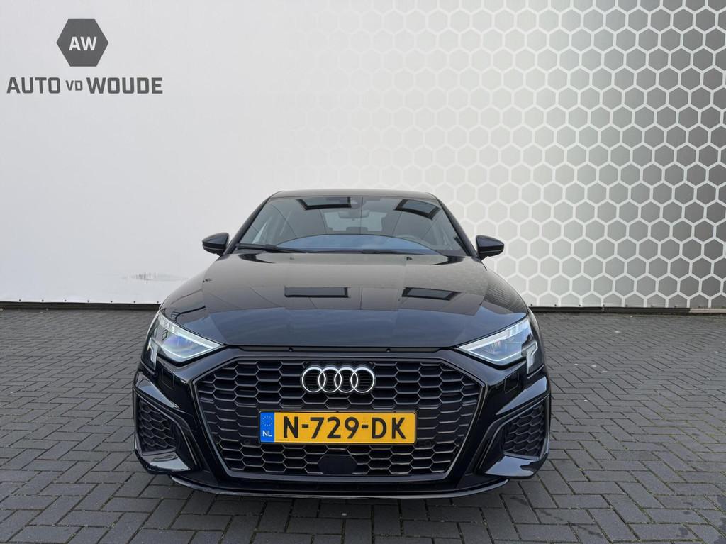 Audi A3 Sportback 30 TFSI S edition S-line Automaat Black li, Auto's, Gebruikt, Leder en Stof, Zwart, Origineel Nederlands