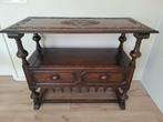 Houten kasteelbank, sidetable., Ophalen, 25 tot 50 cm, Rechthoekig, 200 cm of meer