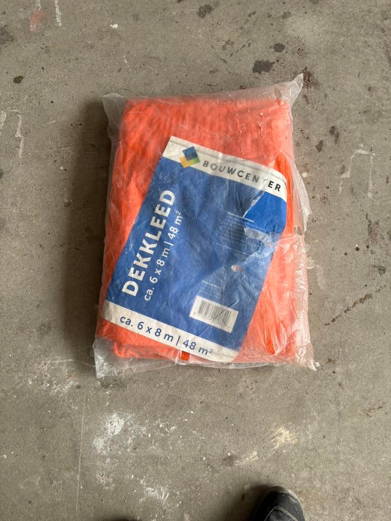 Oranje dekzijl 6x8, Ophalen of Verzenden, Zo goed als nieuw, 15 m² of meer, Zeil