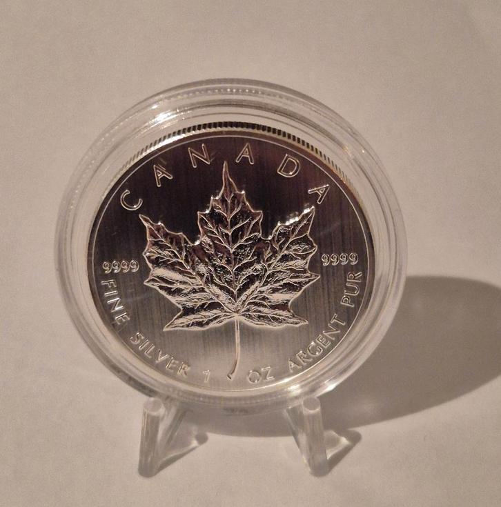 1 oz Zilveren Maple Leaf 2013, Postzegels en Munten, Edelmetalen en Baren, Zilver, Ophalen of Verzenden