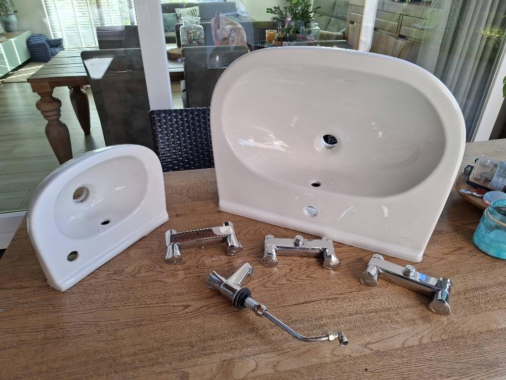 Wasbak en wc fonteintje enz, Ophalen, Nieuw, Chroom, Toilet