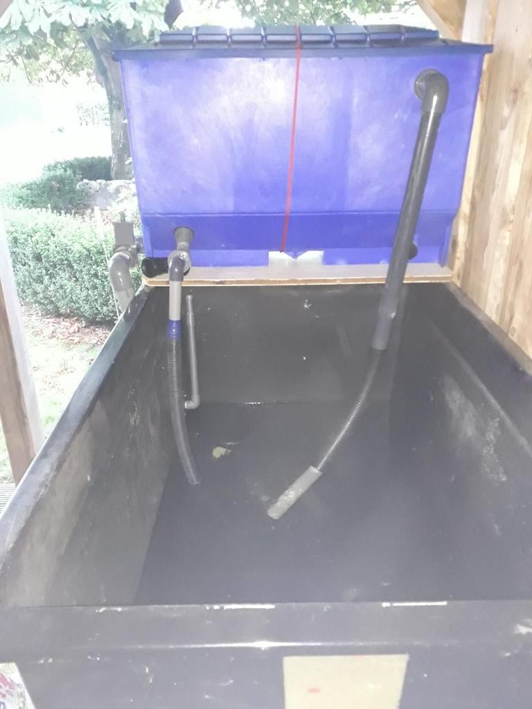 Quarantaine bak / koibak met 3-kamer filter + bodemdrain + a, Tuin en Terras, Vijver-toebehoren, Ophalen, Gebruikt, Vijverfilter