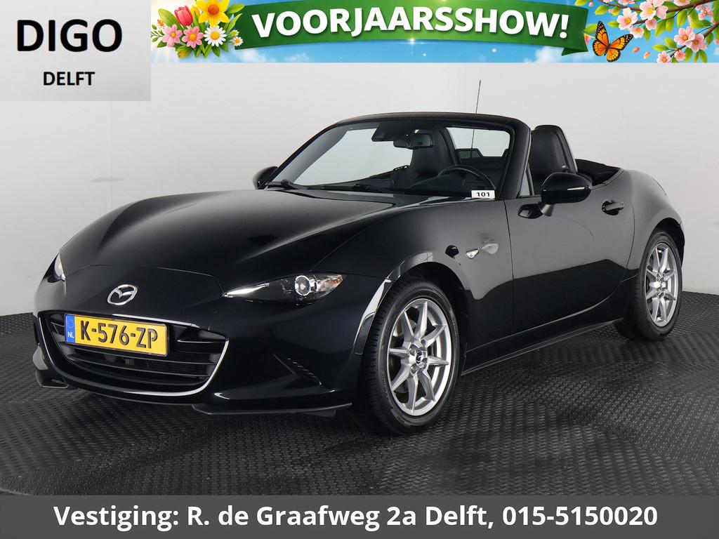Mazda MX-5 2.0 SkyActiv-G 160 GT-M Soft-Top | Stoelverwarmin, Auto's, Mazda, 1998 cc, 4 cilinders, Cabriolet, Zwart