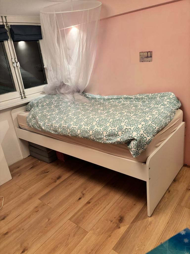 1-persoonsbed (IKEA) 90 x 200, Ophalen, Gebruikt, 90 cm, Eenpersoons