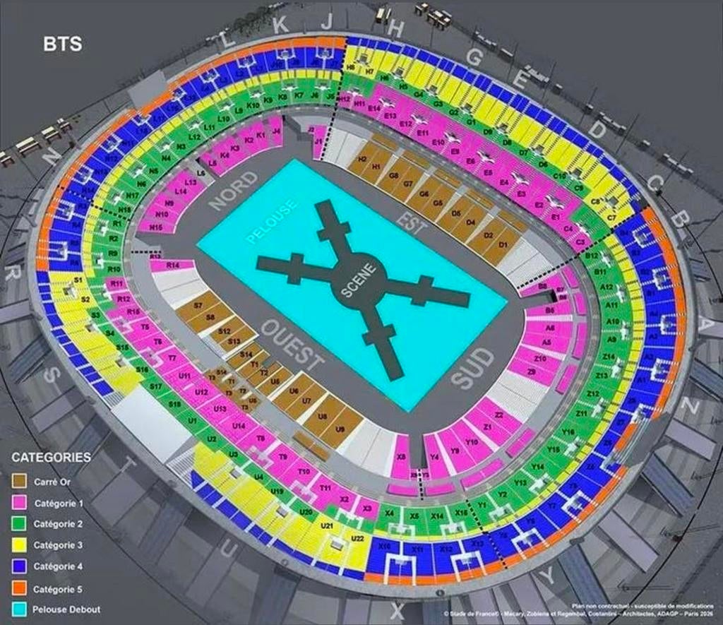 BTS Tickets Parijs/Paris 17-07-2026 - 1x Staanplaats/GA, Eén persoon, Juli