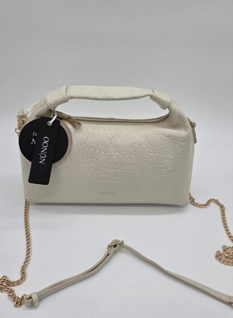 NÚNOO Dandy NZ Beige Leren Schoudertasje Nieuw, NÚNOO, Schoudertasje, Beige, Onbekend