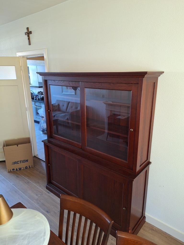 Teak houten buffetkast, Huis en Inrichting, Kasten | Buffetkasten, Ophalen, Met deur(en), 150 tot 200 cm, Teakhout