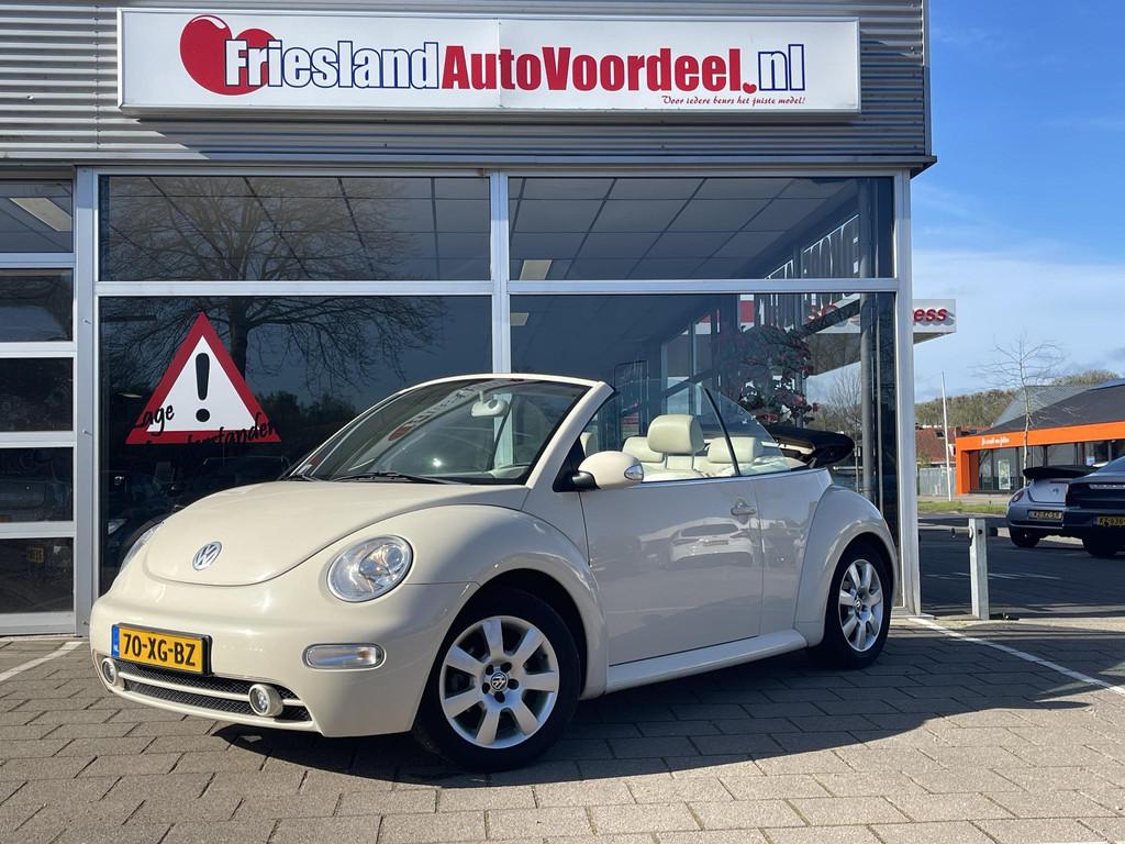 Volkswagen New Beetle Cabriolet 1.6 Highline /Volleder/Airco, Auto's, Volkswagen, 1345 kg, Gebruikt, 4 cilinders, 4 stoelen