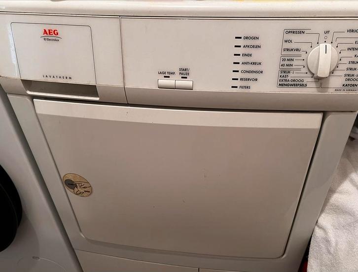 AEG Lavatherm wasdroger, Witgoed en Apparatuur, Wasdrogers, Gebruikt, Condens, Voorlader, Anti-kreukfase, Ophalen of Verzenden