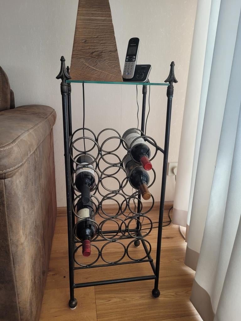 Wijnrek, Ophalen, Metaal, 75 cm of meer, 25 flessen of meer