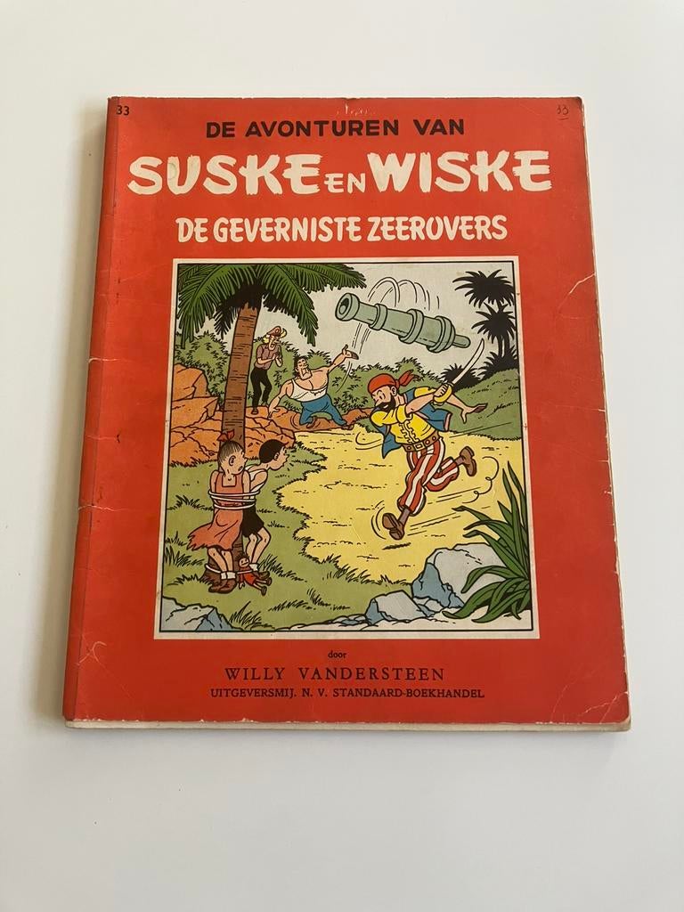 Suske en Wiske nr 33 -De geverniste zeerovers - 1e druk 1958, Boeken, Stripboeken, Eén stripboek, Ophalen of Verzenden, Zo goed als nieuw